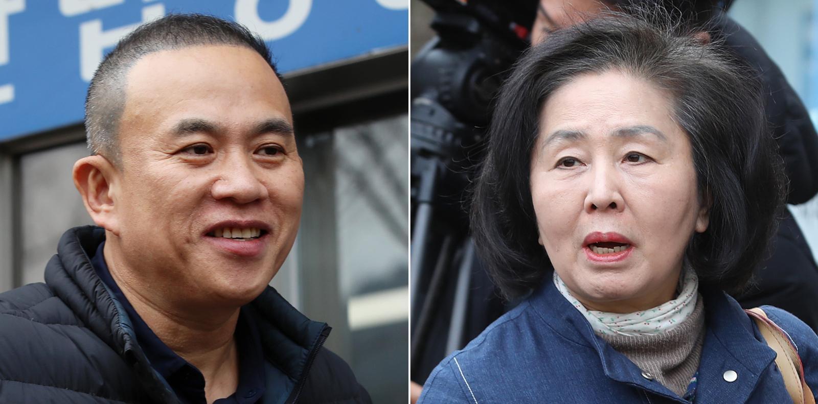 정치자금법 위반 혐의로 재판에 넘겨진 ‘정치 브로커’ 명태균(왼쪽) 씨와 김영선 전 국민의힘 의원이 경남 창원 성산구 창원지방법원에서 열린 1심 선고 공판에 각각 출석하고 있다. 2026.2.5 창원=뉴스1