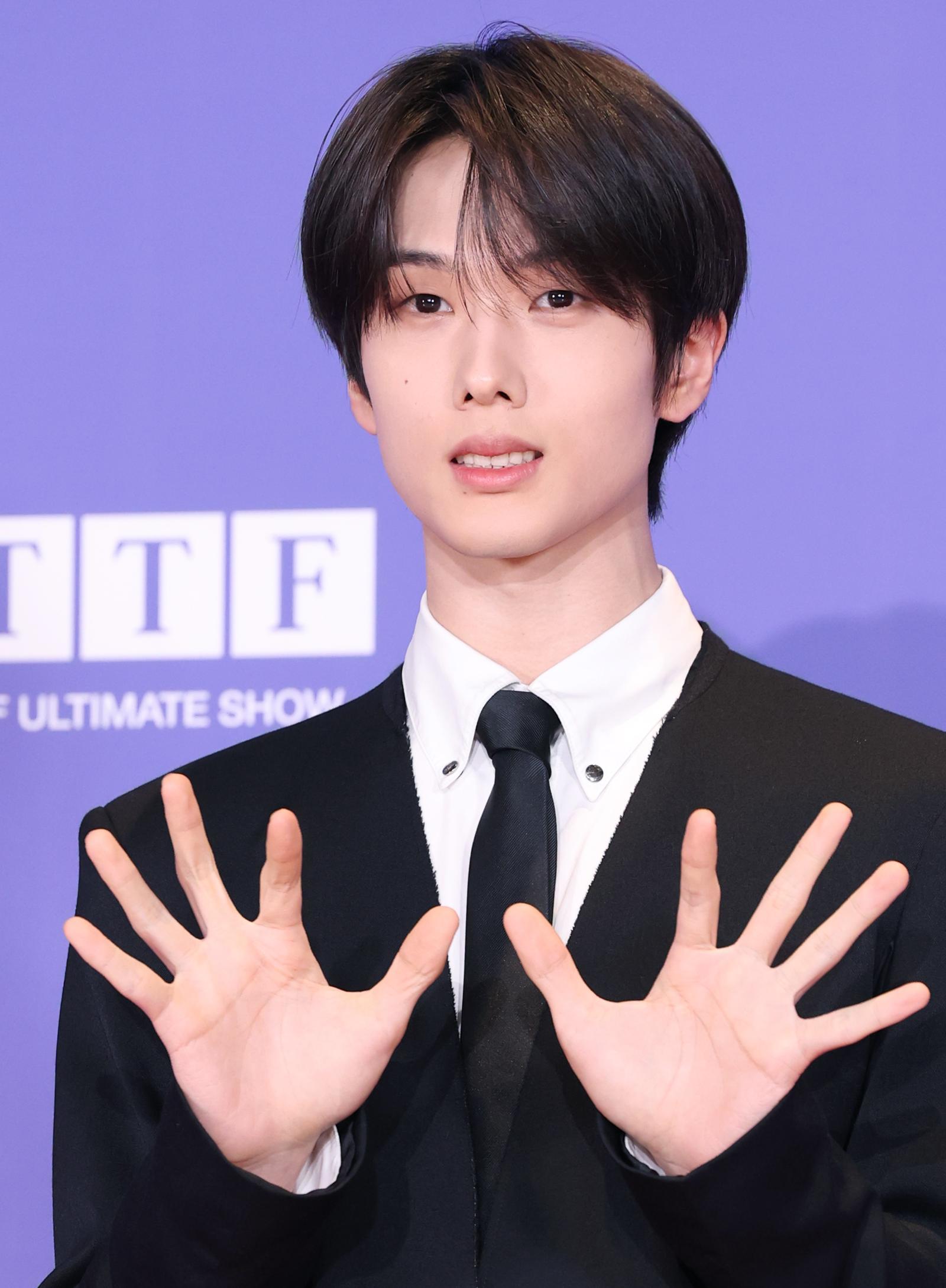 그룹 NCT DREAM(엔시티 드림, NCT 드림) 지성이 14일 오전 서울 송파구 롯데시네마 월드타워에서 가진 정규 5집 ‘Go Back To The Future’(고 백 투 더 퓨처) 발매 기념 제작 발표회에서 포즈를 취하고 있다. 2025.7.14/뉴스1