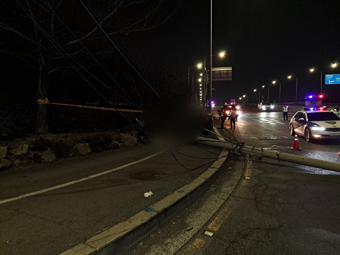 사고 현장 모습. 부산경찰청 제공