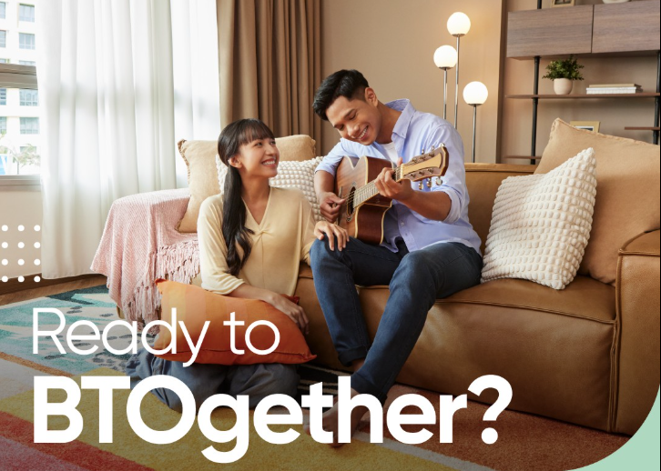 싱가포르에선 BTO(공공주택 신규 분양 신청)를 함께 한다는 게 곧 결혼을 준비한다는 걸 의미한다. 사진은 주택개발청이 젊은 커플들에게 BTO 준비용 앱(BTOgether)을 이용하라고 홍보하는 이미지.