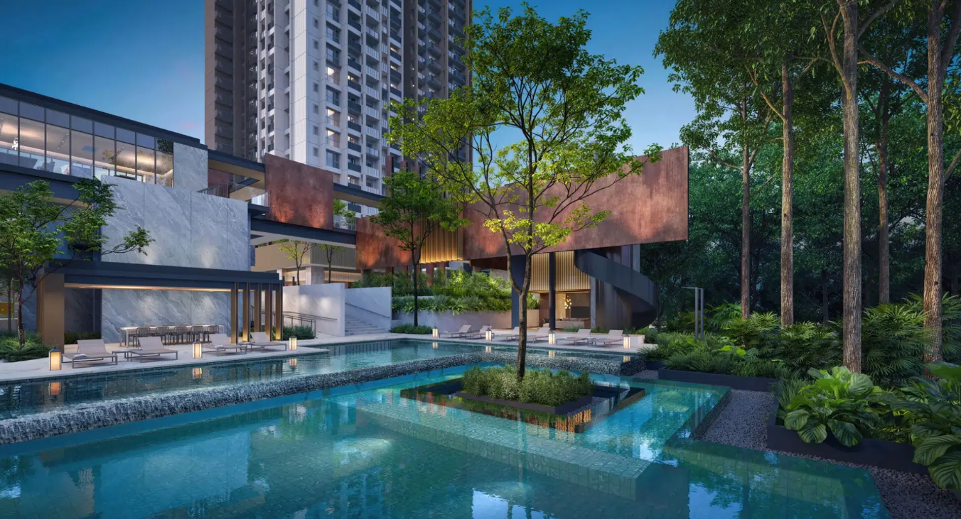 싱가포르 부킷 메라 지역에서 분양 중인 콘도미니엄(민간주택)의 조감도. 수영장과 헬스장 같은 편의시설이 갖춰져 고급 호텔 같은 분위기다. 싱가포르에서 신축 콘도미니엄은 ‘부의 상징’으로 통한다. promenadepeak.live