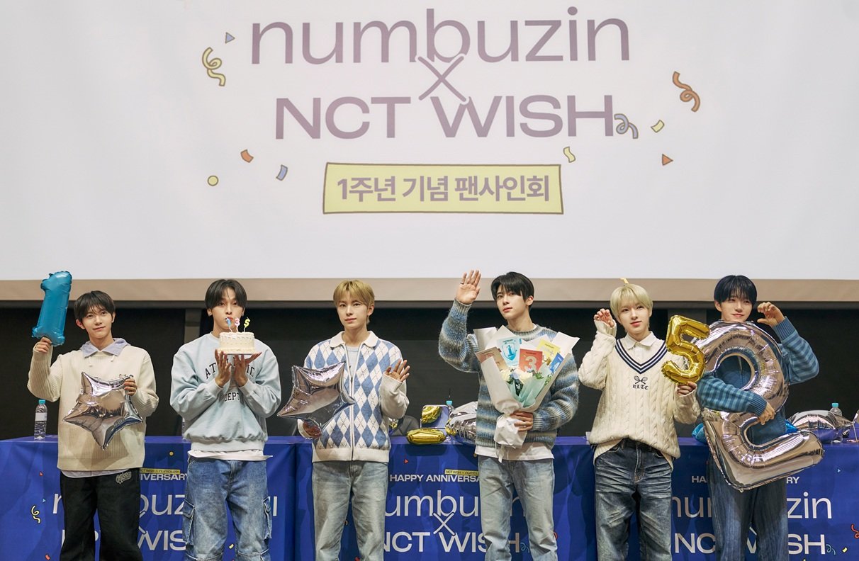 넘버즈인과 함께한 NCT WISH 팬사인회 현장 사진. 출처 : 넘버즈인