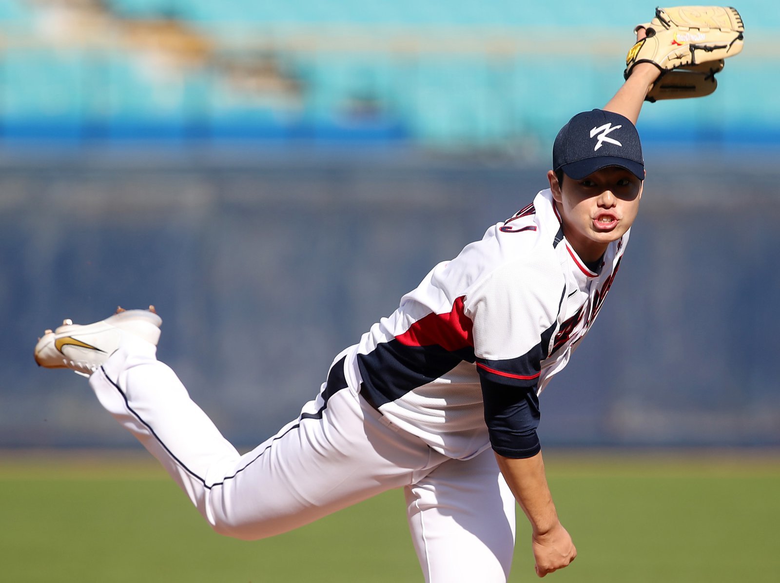 투수 문동주는 2026 WBC 최종 명단에서 제외됐다.  뉴스1DB