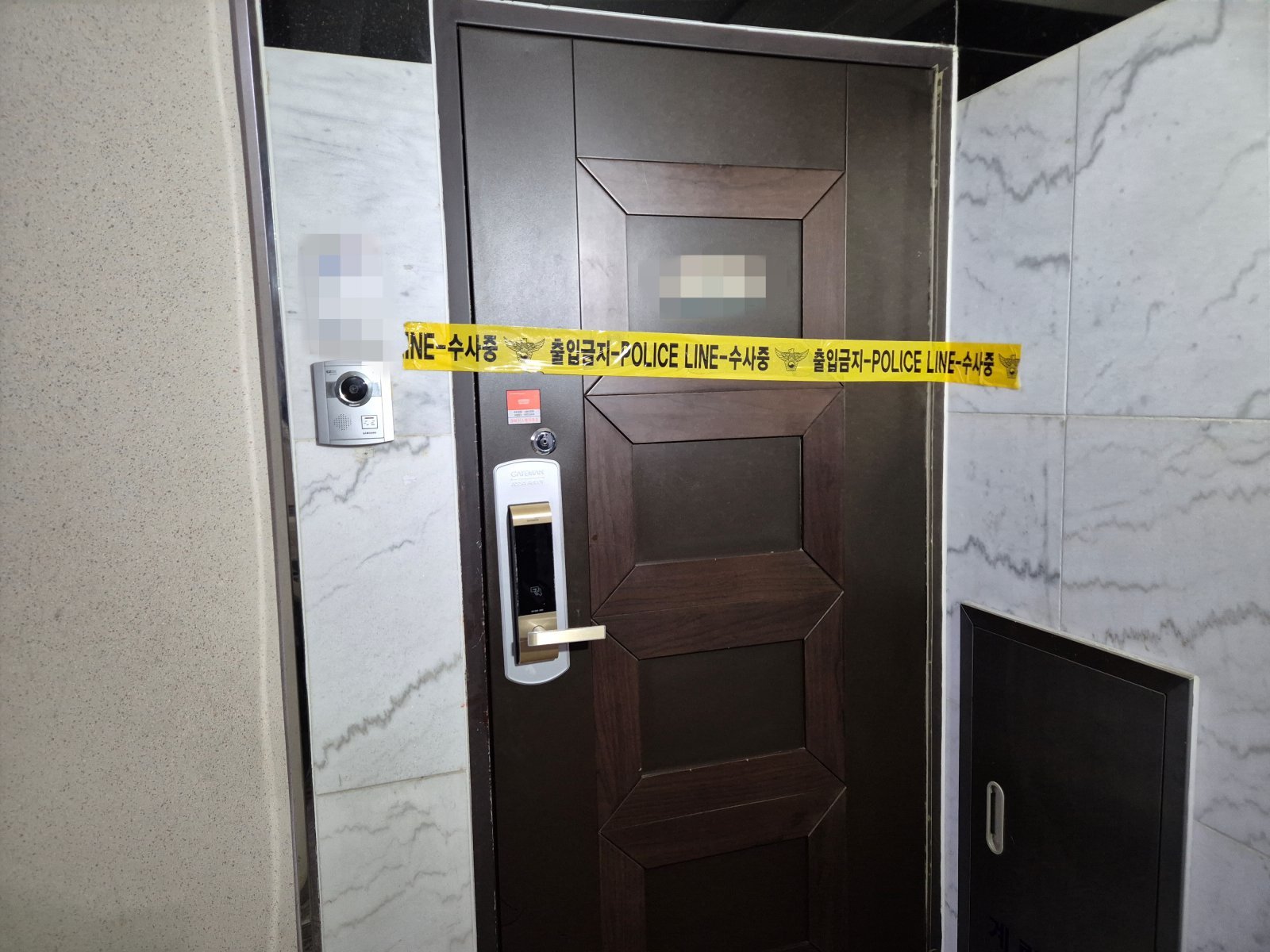 범행이 일어난 원주의 한 아파트 현장. 독자 제공