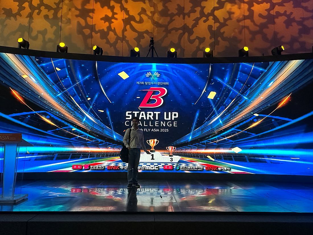 스타트업챌린지에 참석한 이태주 대표 / 출처=라젠카AI