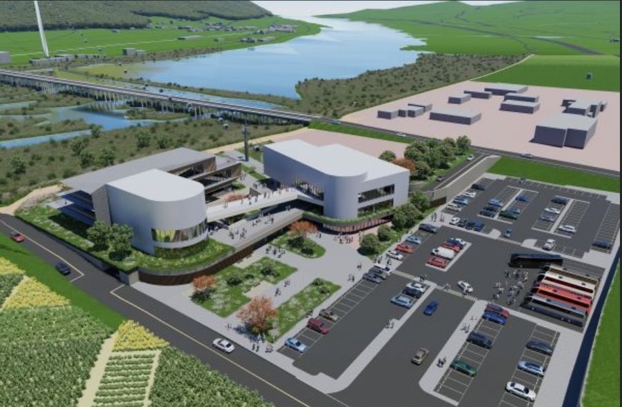 구례 오산과 섬진강 일원을 연결하는 섬진강 케이블카 조감도. 구례군 제공