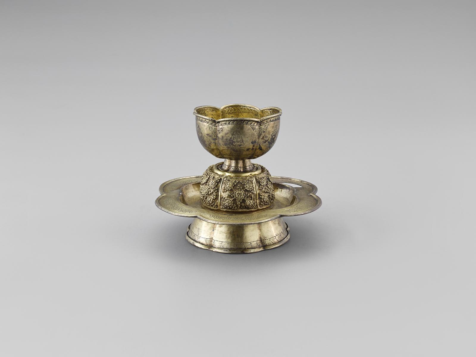 은제 금도금 잔