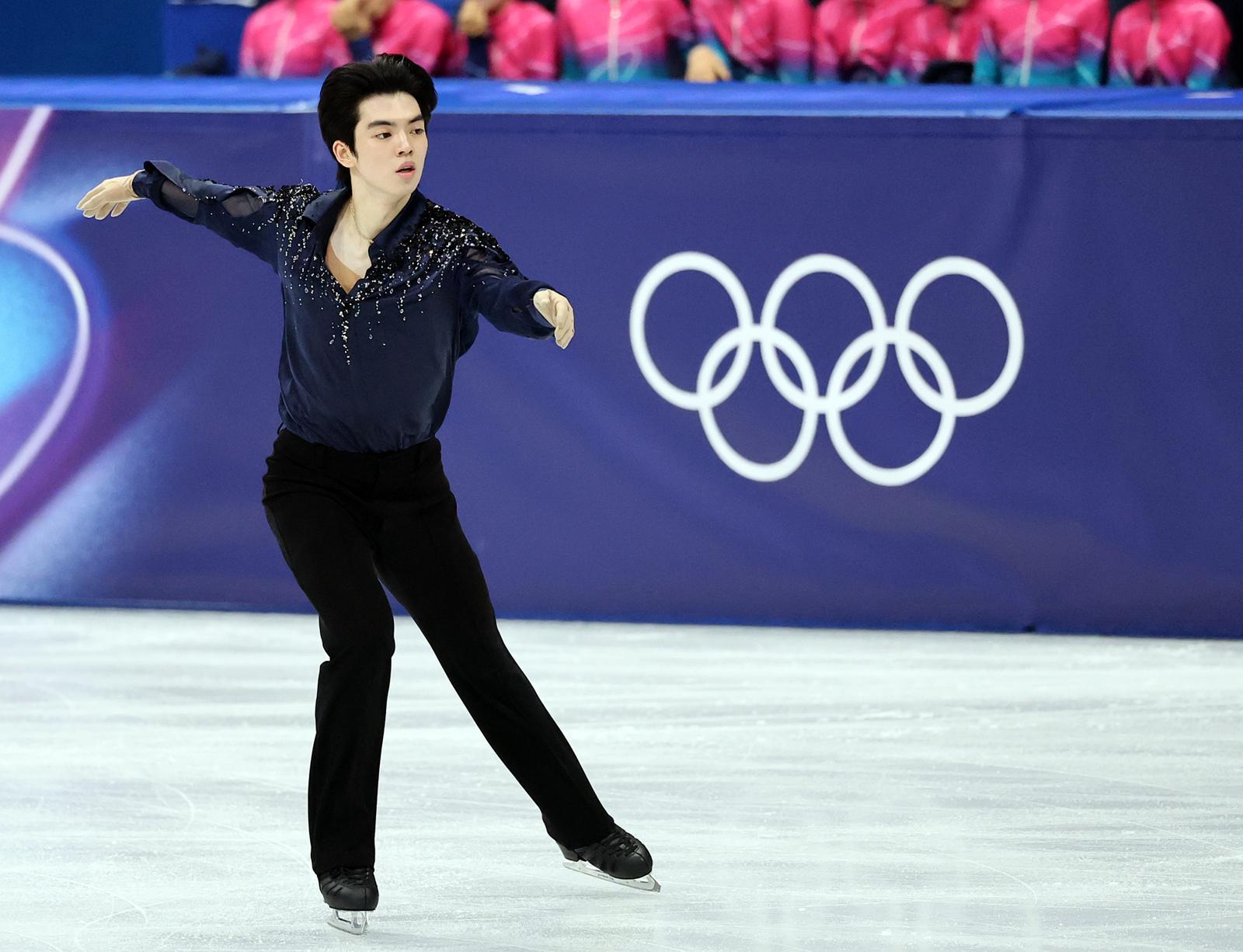 피겨 차준환이 10일(현지시간) 이탈리아 밀라노 아이스 스케이팅 아레나에서 열린 2026 밀라노·코르티나담페초 동계 올림픽 피겨스케이팅 남자 싱글 쇼트프로그램에 출전해 연기를 펼치고 있다. 2026.2.11 뉴스1
