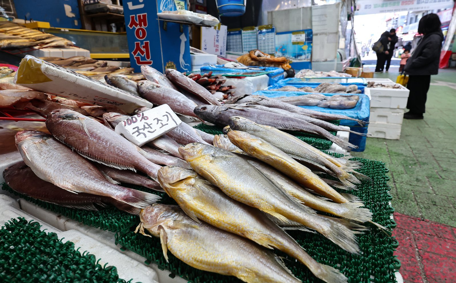 설을 앞둔 9일 서울 마포구 망원시장에서 시민들이 장을 보고 있다.  서울시농수산식품공사가 9일 발표한 대형마트, 전통시장, 가락시장(가락몰) 등 25곳을 조사한 ‘설 차례상 차림 비용’을 보면 올해 설 전통시장 구매비용은 23만3782원으로 전년 대비 4.3% 상승했고 대형마트는 27만1228원으로 4.8% 올랐다. 2026.2.9 뉴스1