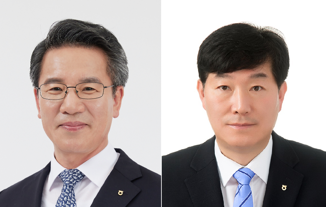 (왼쪽부터)박서홍 전무이사, 윤성훈 상호금융대표이사