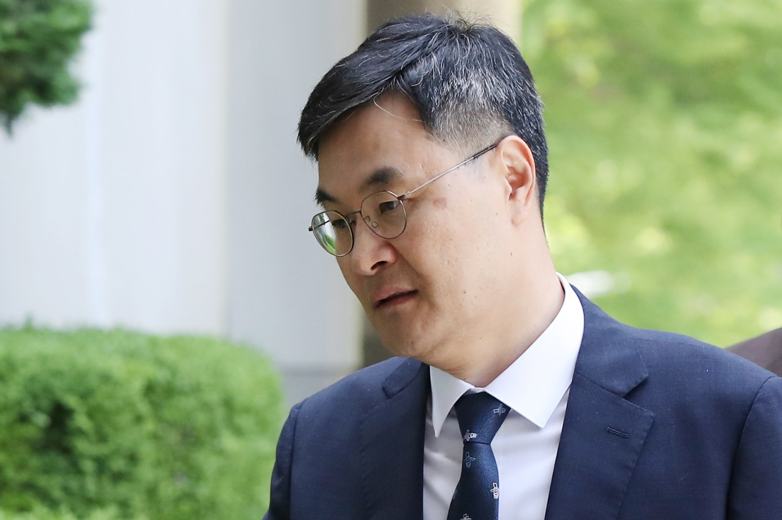 고(故) 이예람 중사 사망 사건을 수사한 군 검사에게 부당한 위력을 행사한 혐의로 기소된 전익수 전 공군 법무실장. 2023.5.15 뉴스1