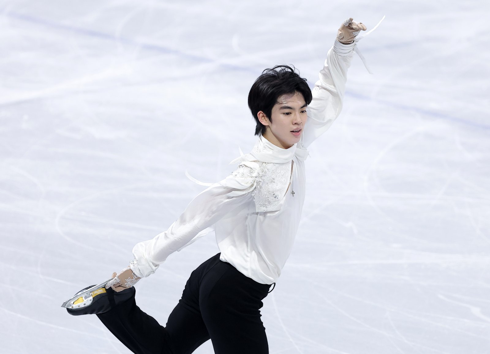 피겨 차준환이 13일(현지시간) 이탈리아 밀라노 아이스 스케이팅 아레나에서 열린 2026 밀라노·코르티나담페초 동계올림픽 피겨 스케이팅 남자 싱글 프리 스케이팅에서 연기를 펼치고 있다. 2026.2.14 ⓒ 뉴스1