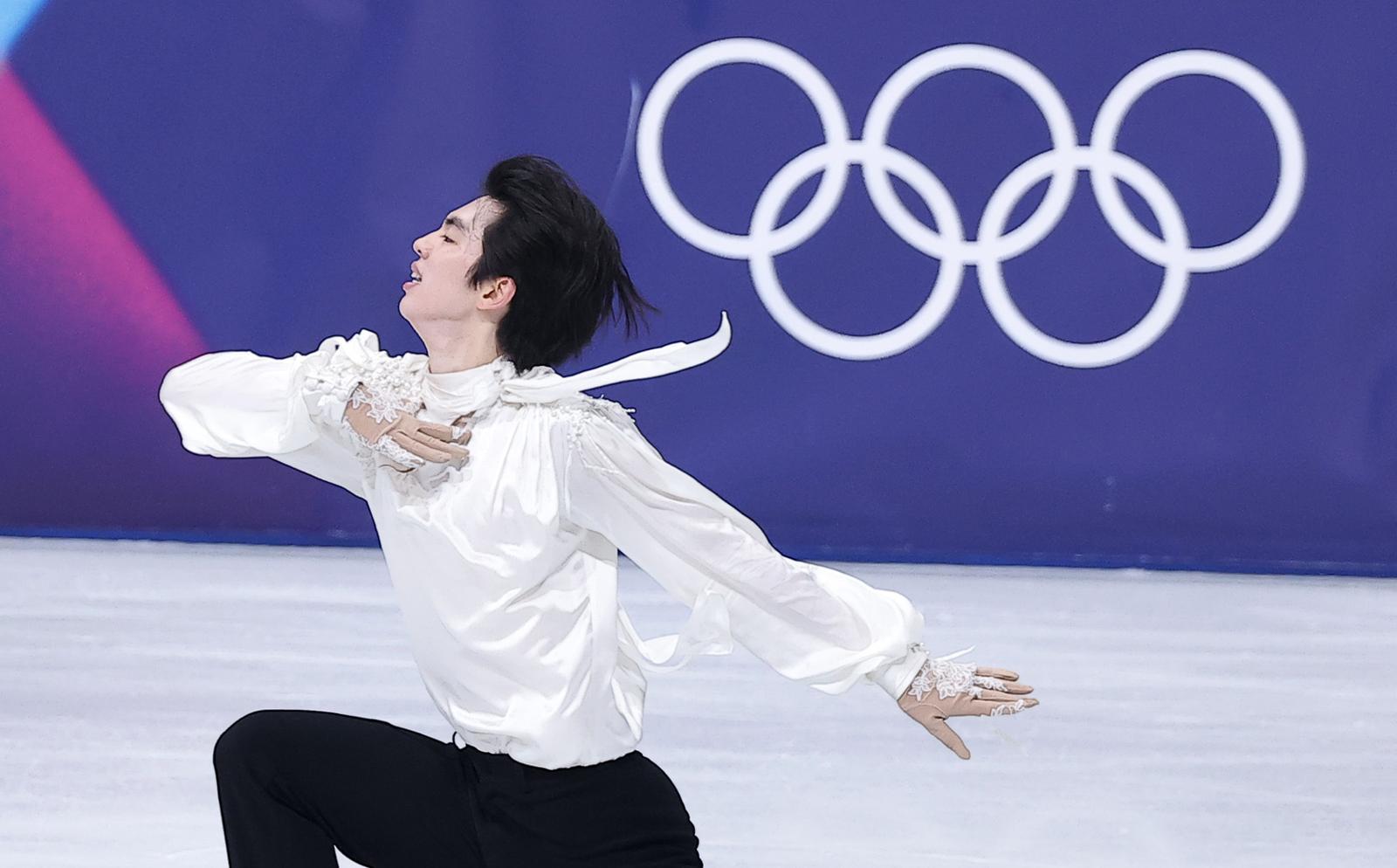 피겨 차준환이 13일(현지시간) 이탈리아 밀라노 아이스 스케이팅 아레나에서 열린 2026 밀라노·코르티나담페초 동계올림픽 피겨 스케이팅 남자 싱글 프리 스케이팅에서 연기를 펼치고 있다. 2026.2.14 ⓒ 뉴스1