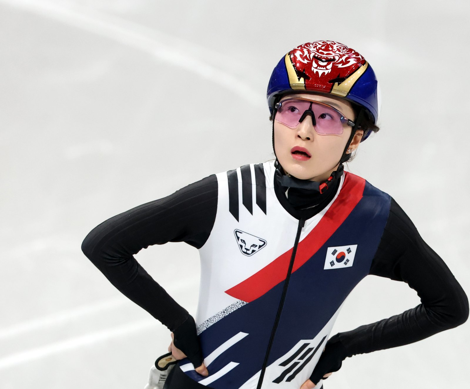 16일 (현지 시간) 이탈리아 밀라노 아이스 스케이팅 아레나 경기장에서 열린 2026 밀라노·코르티나담페초 동계올림픽 쇼트트랙 여자 1000m 준결승에서 최민정이 4위로 결승 진출에 실패하고 있다. 2026.02.16 [밀라노=뉴시스]