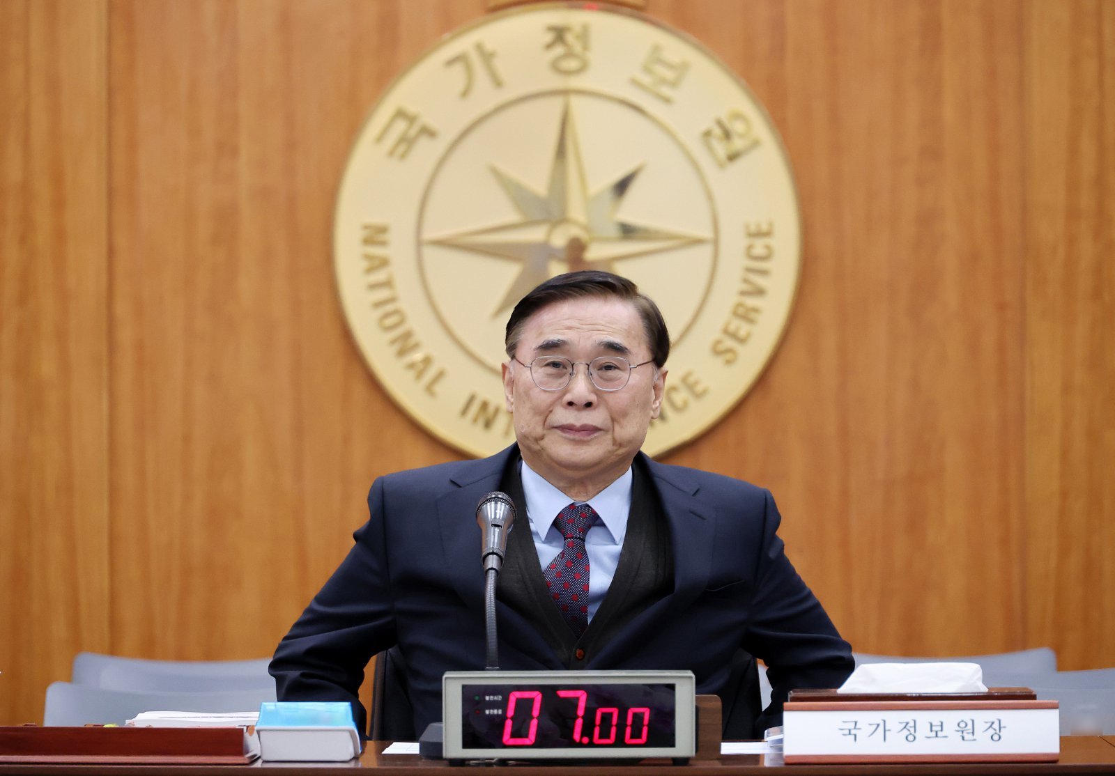 이종석 국가정보원장이 지난해 11월 4일 서울 서초구 내곡동 국가정보원에서 열린 국회 정보위원회 국정원에 대한 국정감사에 출석해 있다. 2025.11.4 국회사진기자단