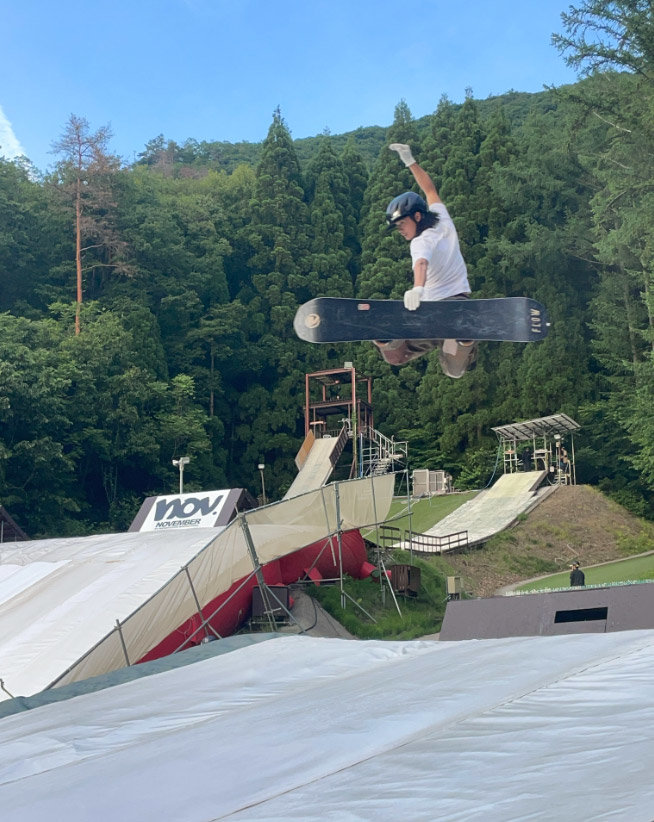 일본 나가노현 오부세 마을에 있는 에어매트 훈련장. 사진 출처 오부세퀘스트 홈페이지