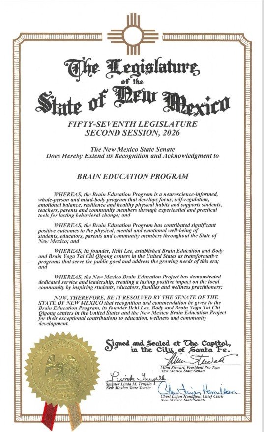 글로벌사이버대학교가 미국 뉴멕시코주 상원으로부터 뇌교육 프로그램 운영과 관련해 공식 표창을 받았다. 글로벌사이버대학교 제공