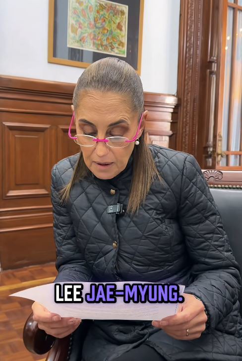 그룹 방탄소년단(BTS)의 자국 공연을 늘려달라고 한국 정부에 공식 서한을 보냈던 클라우디아 셰인바움 멕시코 대통령이 20일(현지 시간) 이재명 대통령의 답서를 공개했다. 틱톡 캡처