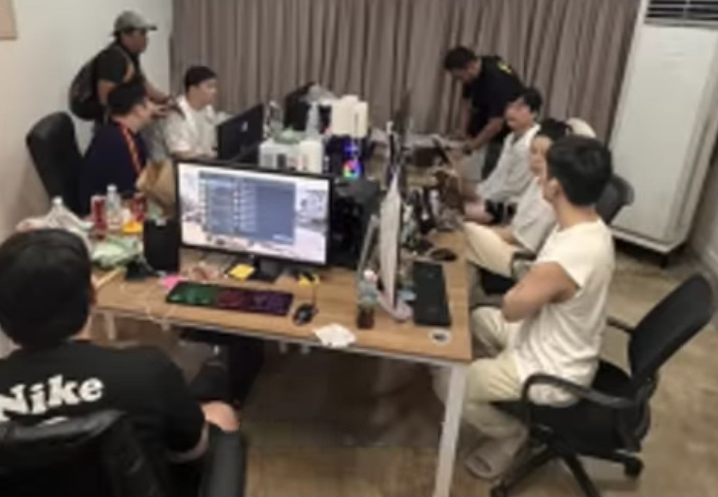 필리핀 현지 보이스피싱 사무소. 대전경찰청 제공.