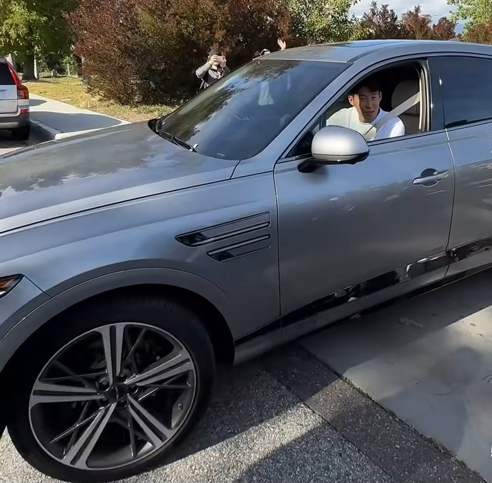 미국 메이저리그사커(MLS) LA FC 소속인 손흥민 선수가 제네시스 GV80 쿠페 모델을 직접 운전하고 있다. 인스타그램 캡처