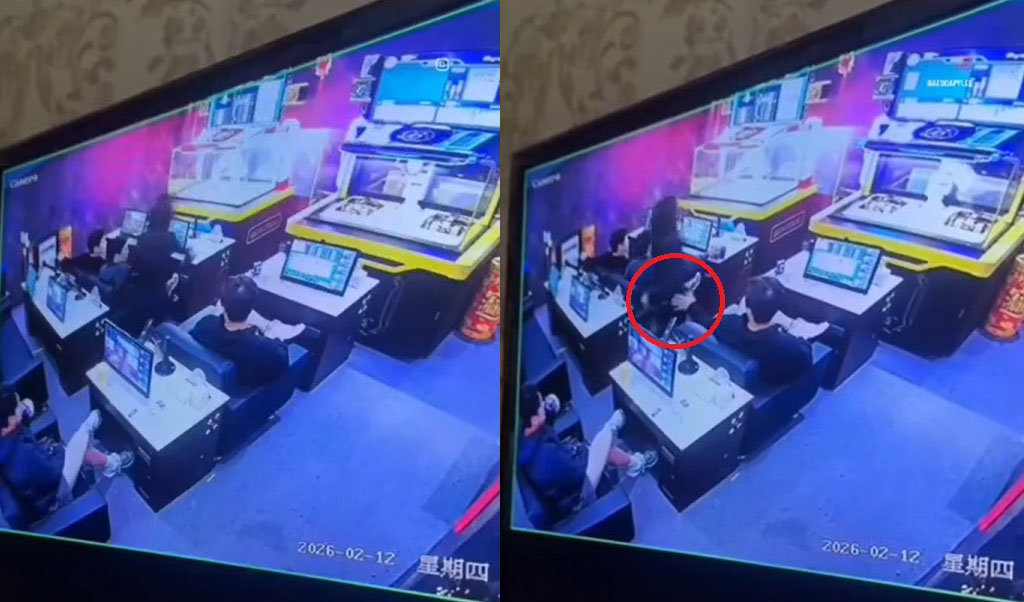 롯데 자이언츠 나승엽, 고승민, 김동혁, 김세민 선수가 대만에 있는 불법 도박장을 방문한 모습이 폐쇄회로(CC)TV 영상을 통해 발각됐다. 오른쪽 사진은 한 선수가 여종업원의 신체를 접촉하는 듯한 오해를 불러일으킨 장면. 커뮤니티 게시판 캡처