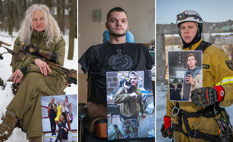 ‘우크라戰 4년’ 저격수 된 무용수, 팔다리 잃은 청년, 구조대원 활동 콜센터 직원…