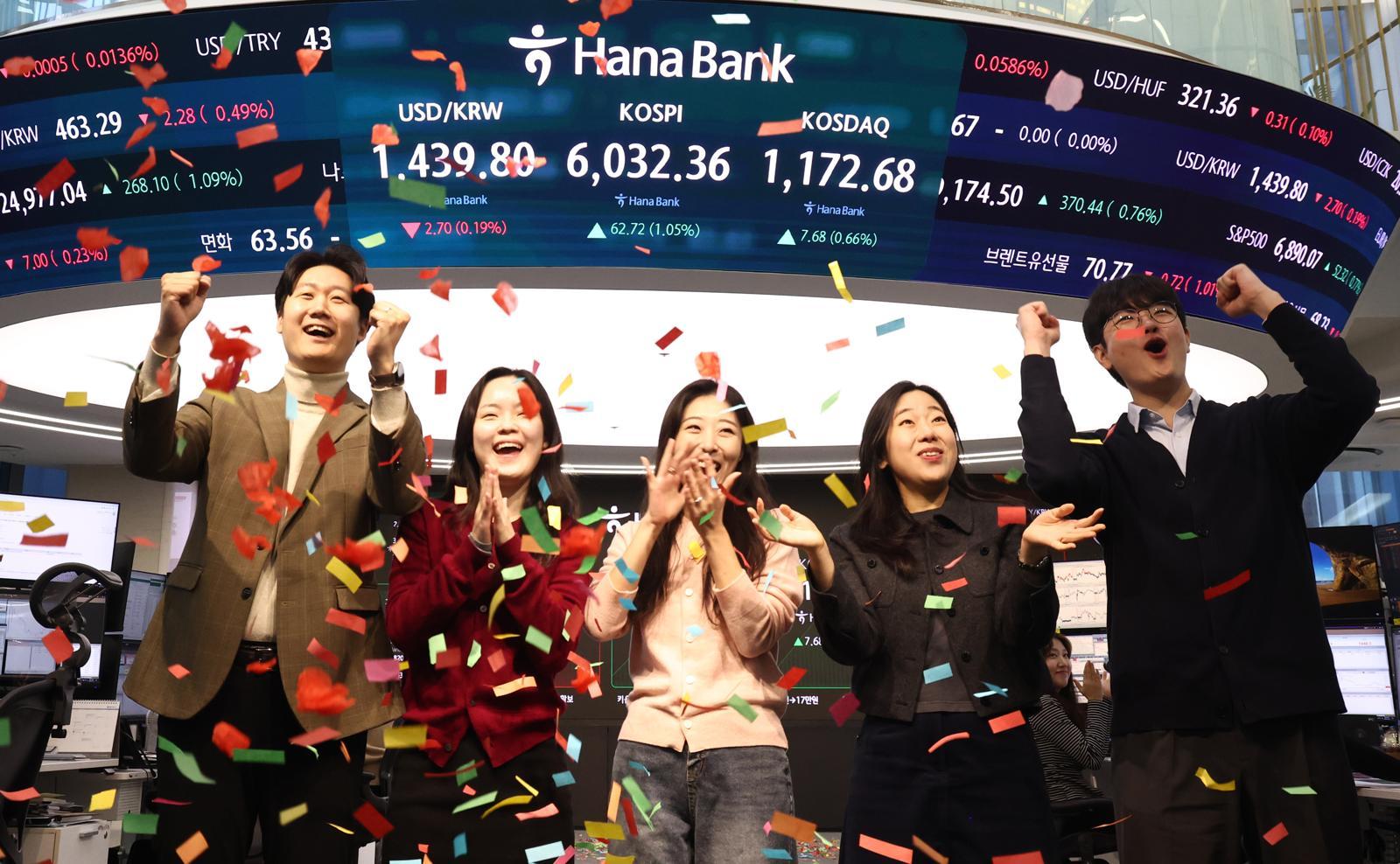 코스피 6000선 돌파…1000 뛰는데 한달밖에 안 걸려