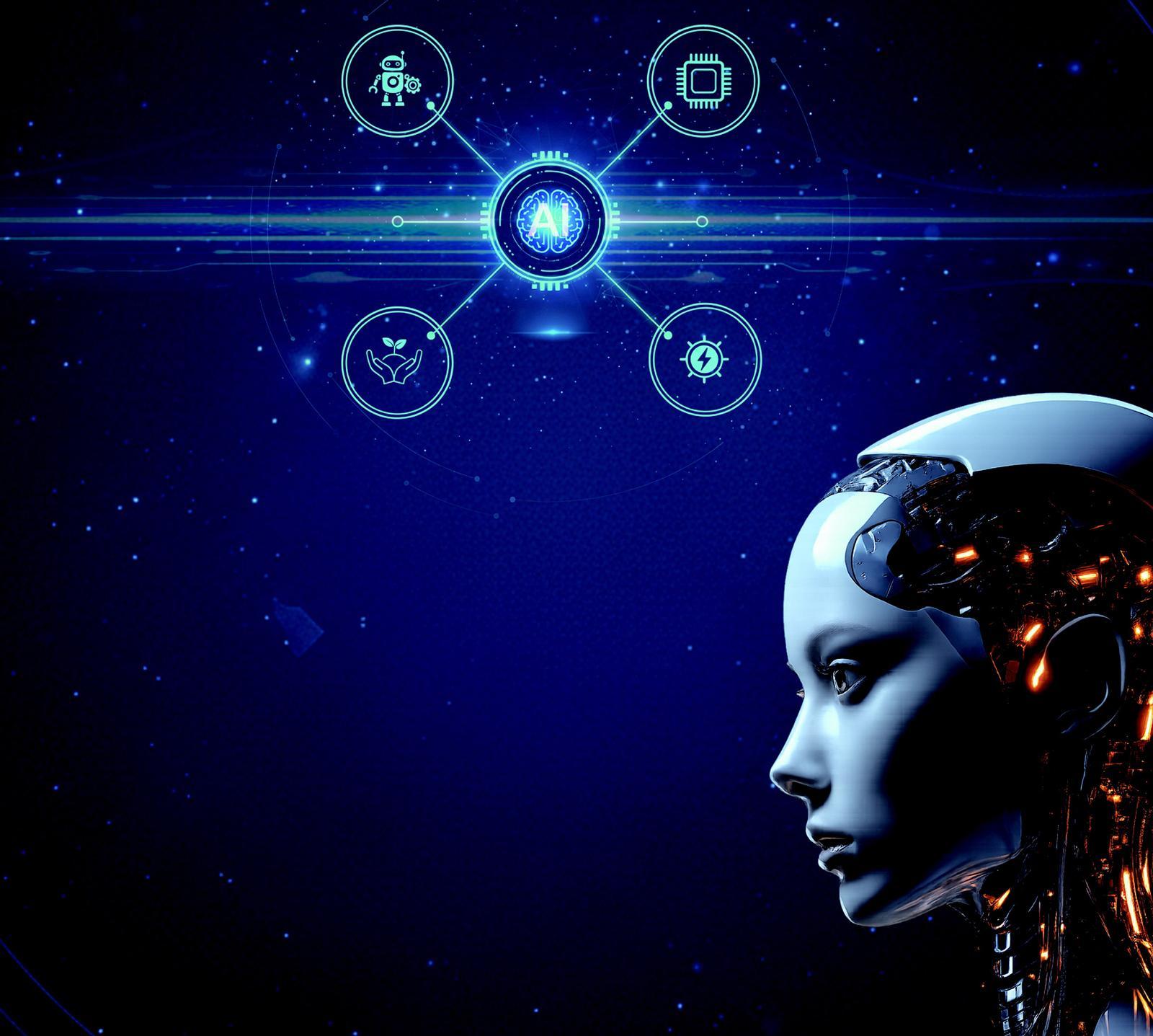 제미나이 나노바나나로 생성한 배경에 로봇(게티이미지뱅크)을 합성한 이미지.