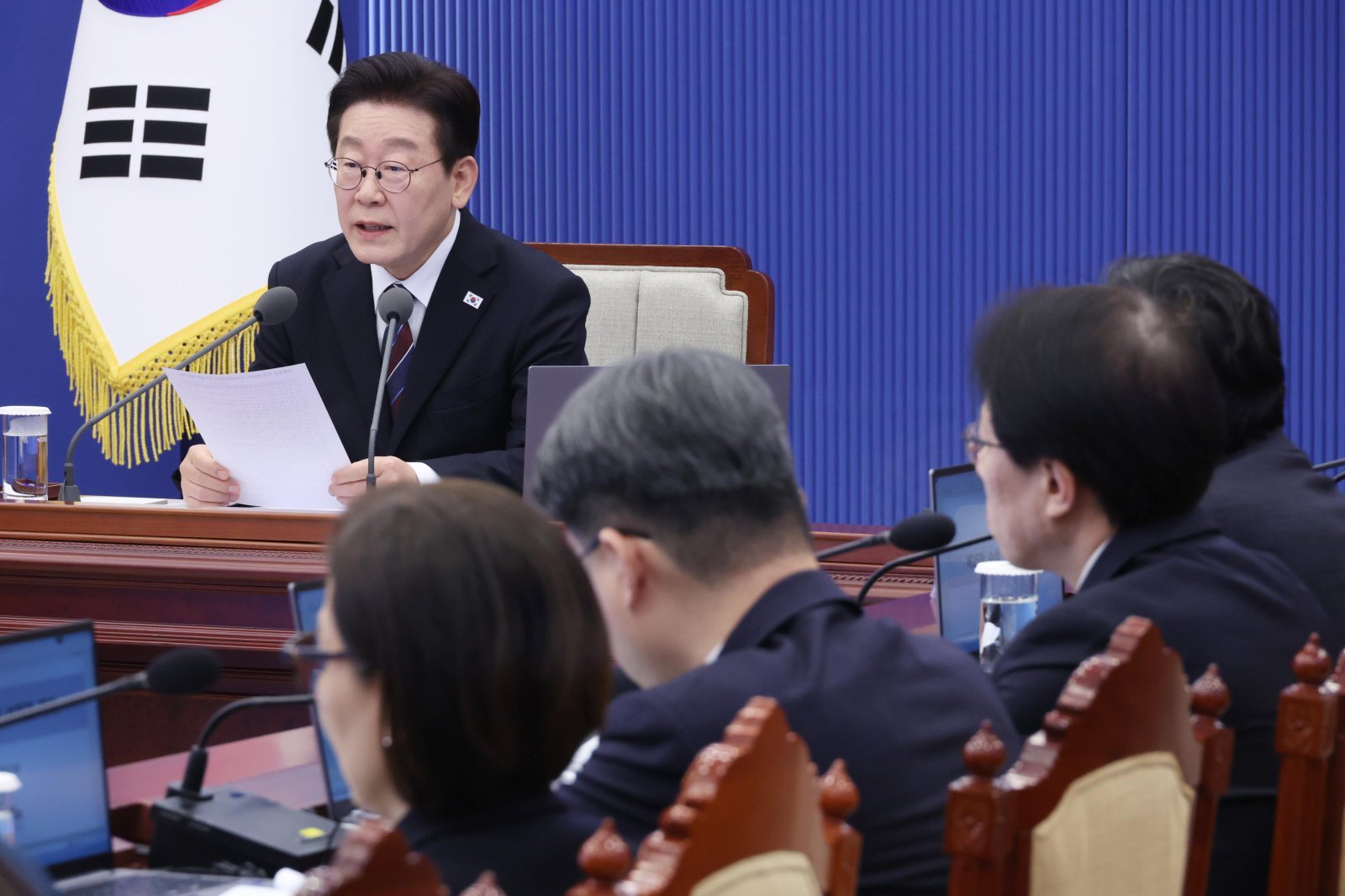 이재명 대통령이 26일 청와대에서 열린 수석보좌관회의에서 발언하고 있다. 2026.02.26 뉴시스