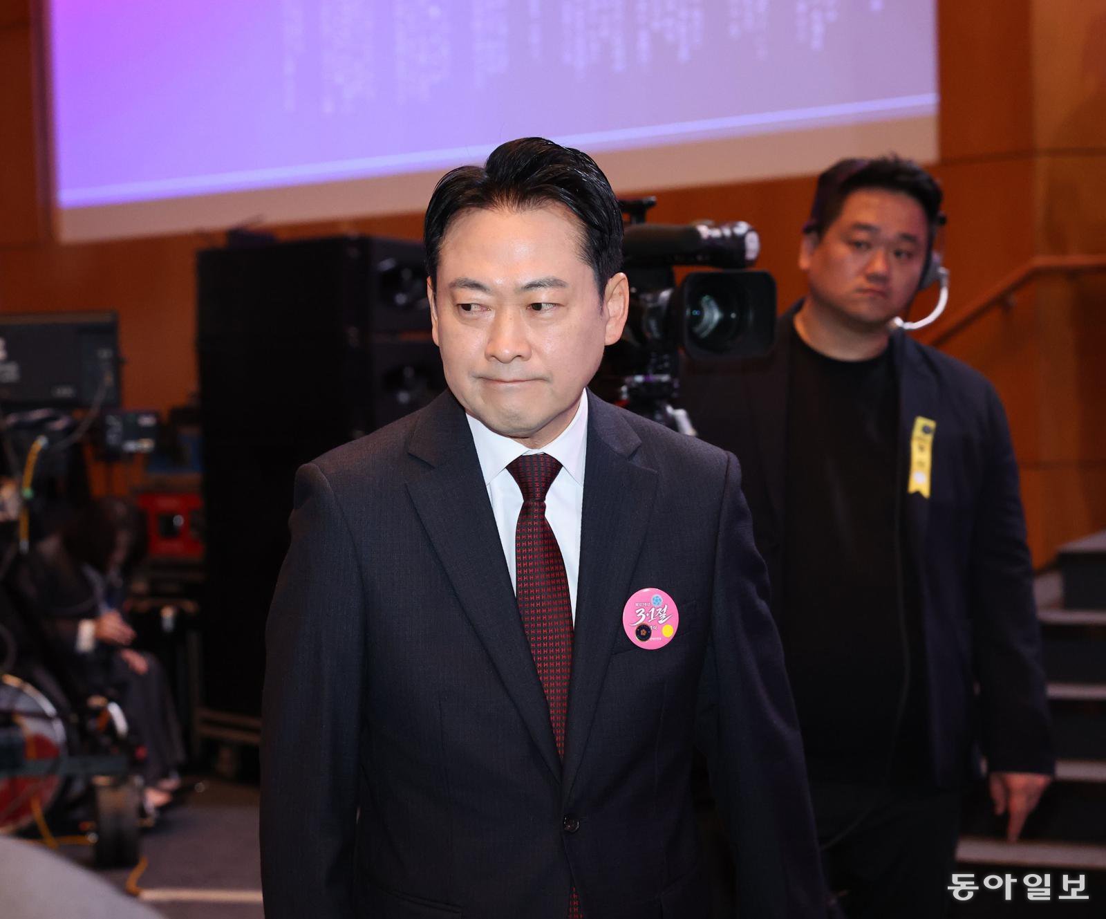 1일 오전 서울 코엑스에서 열린 제107주년 3.1절 행사에서 장동혁 국민의힘 대표가 참석하고 있다.  송은석 기자 silverstone@donga.com