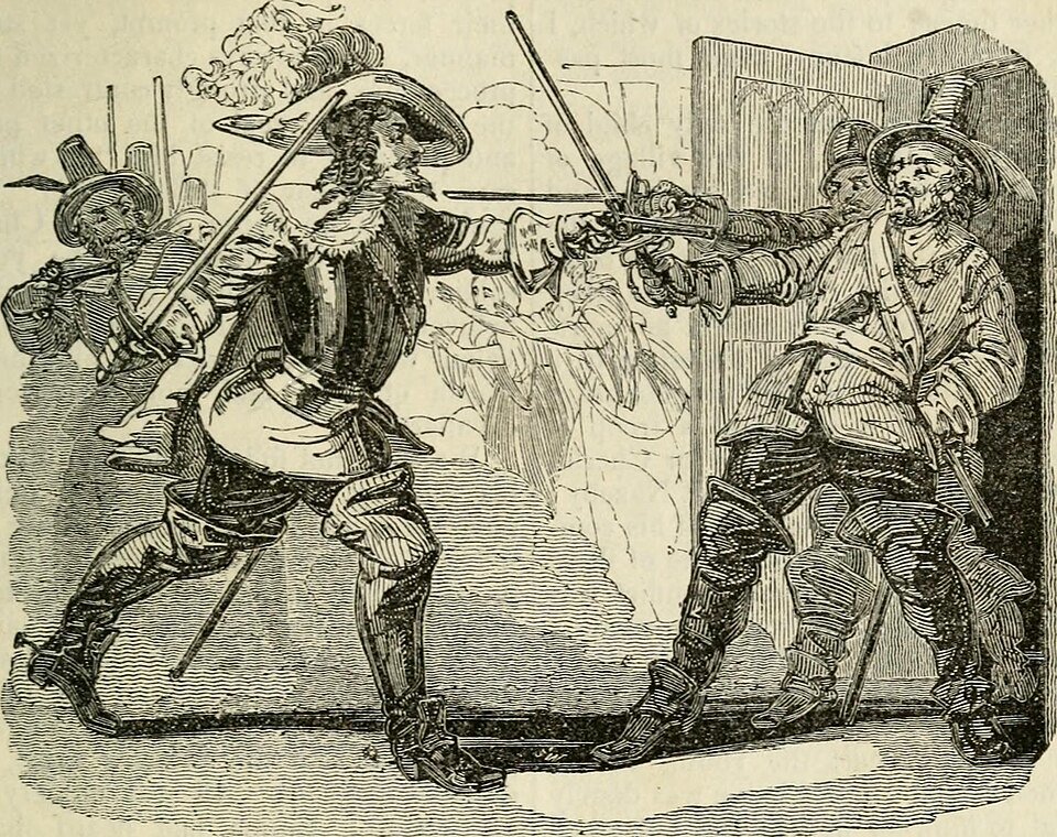 중세 유럽에서 결투 신청은 평판을 훼손당한 기사들이 명예를 회복하는 방식이었다. 당시 기사도 정신은 “명예가 목숨보다 더 중요하다”고 여겨 칼로 용기를 증명해 보이려 했다. 사진 출처 위키미디어