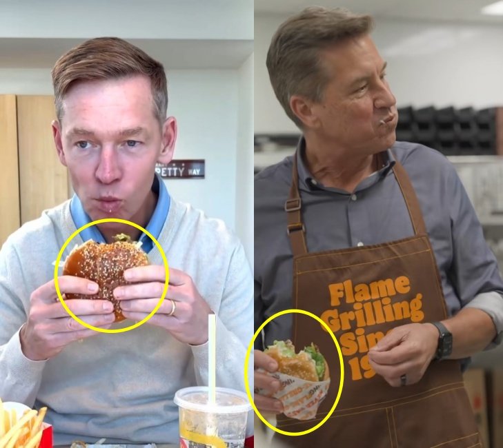 맥도날드 CEO 인스타그램 갈무리(왼)/ 버거킹 공식 틱톡 갈무리(오)