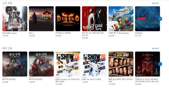 PSN 스토어(자료 출처-PSN)