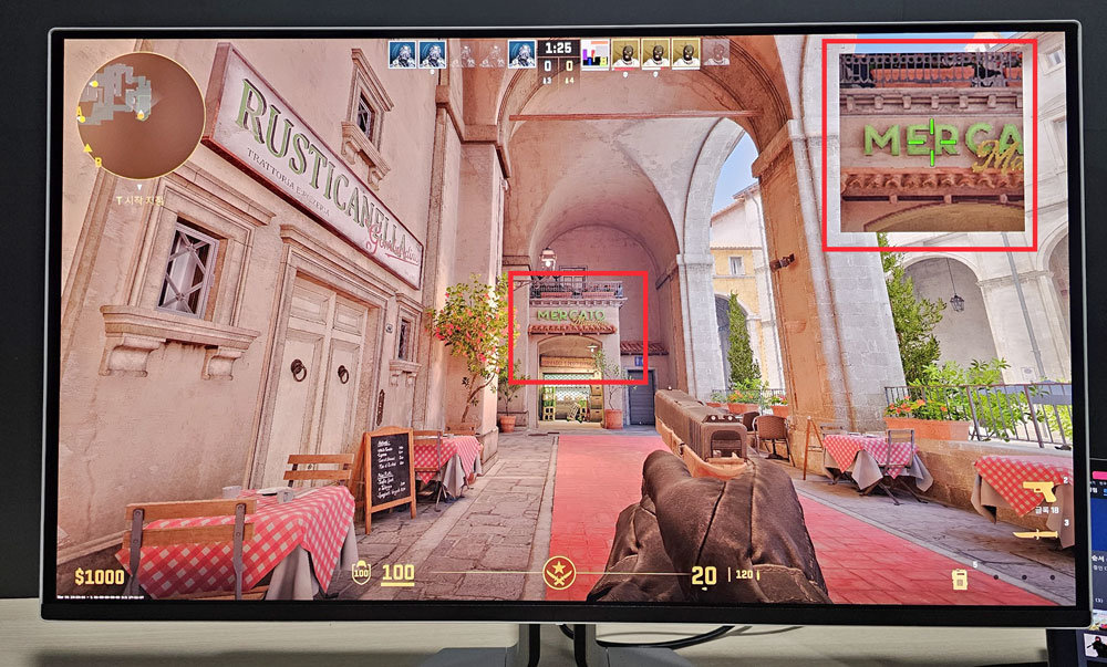 조준점 부분을 자세히 확인할 수 있는 확대 기능을 제공한다 / 출처=IT동아