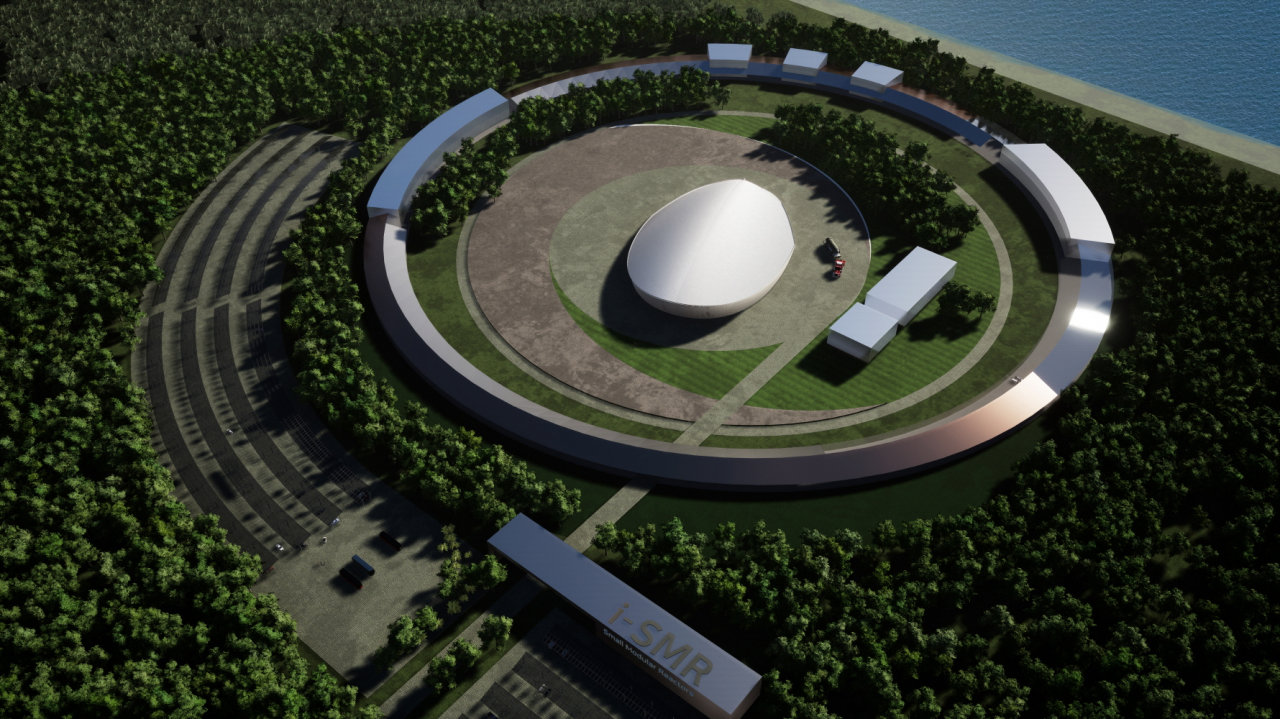 소형모듈원자로(SMR)는 기존 원전보다 출력 규모는 작지만 안정성이 높은 차세대 원자로다. 우리나라에서 추진 중인 혁신형 소형모듈원자로(i-SMR) 조감도. 한국수력원자력 제공