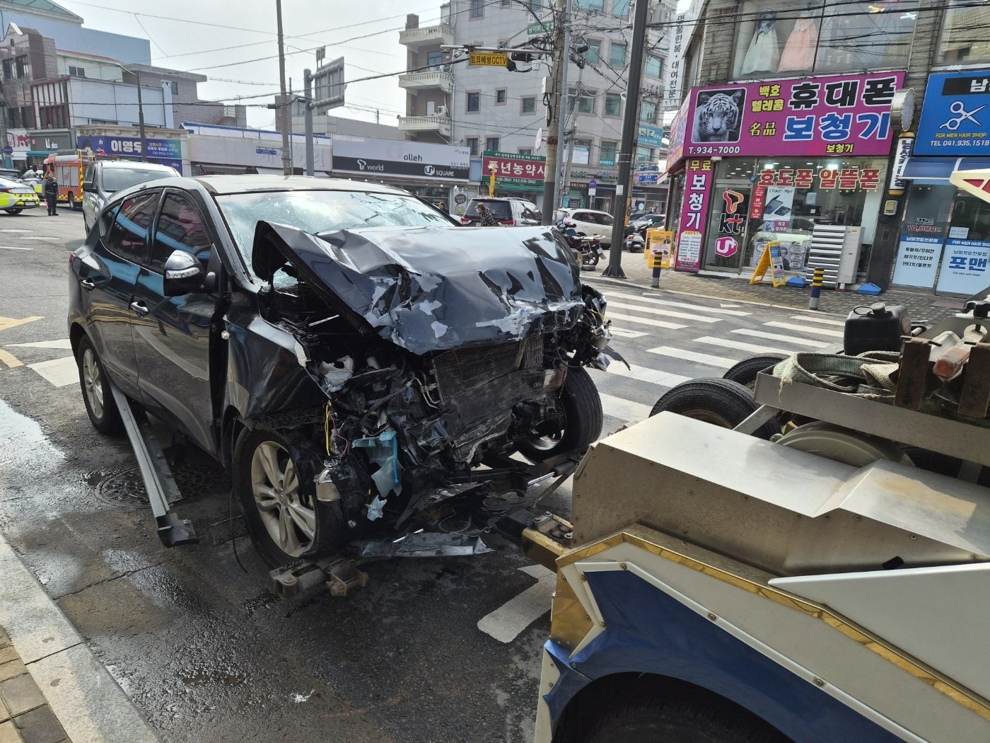 보령 대천동 교통사고 현장. 보령소방서 제공