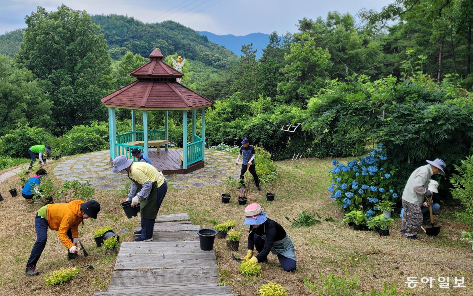 전남도가 진행하는 정원관리사 양성교육에 참여한 수강생들이 정원 가꾸기를 실습하고 있다. 전남도는 2019년부터 정원관리사 양성 교육을 하고 있다. 전남도 제공