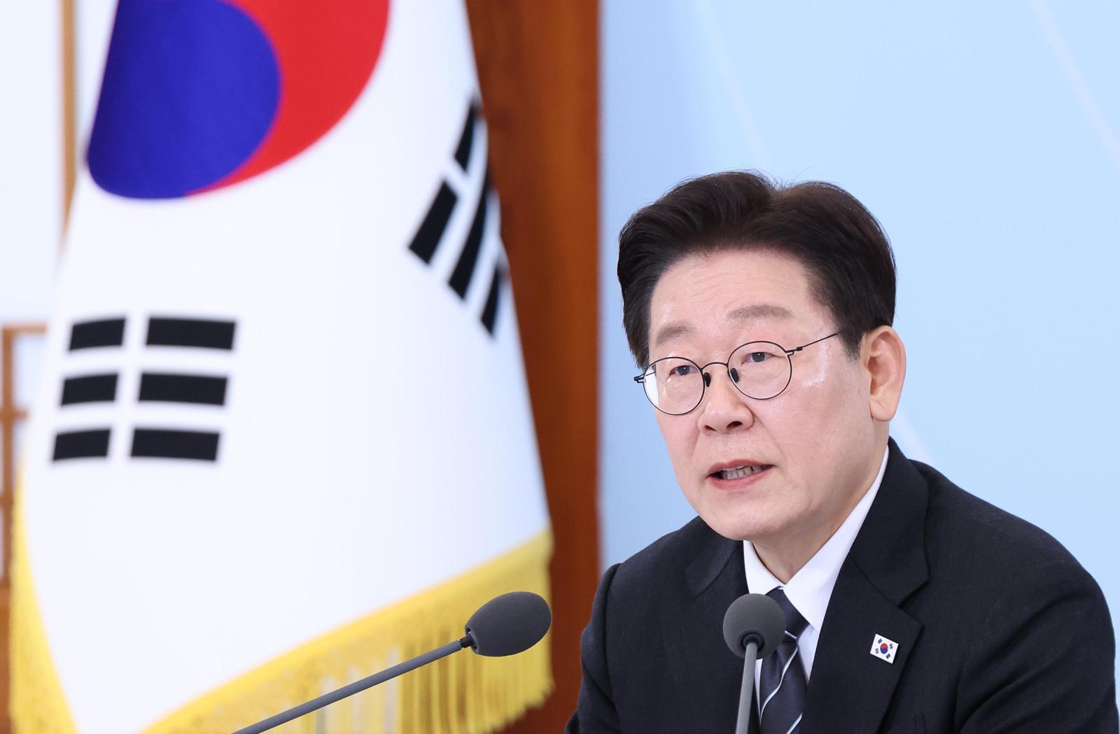 이재명 대통령이 10일 청와대에서 열린 상생을 실천하는 기업인과의 대화에서 발언을 하고 있다. 2026.03.10. 뉴시스