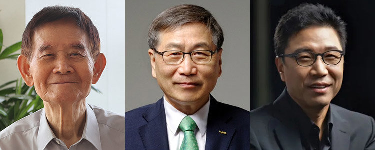 (왼쪽부터) 조기호 기호물산 회장, 서병륜 로지스올그룹 회장, 이수만 A2O엔터테인먼트 대표. 서울대총동창회 제공