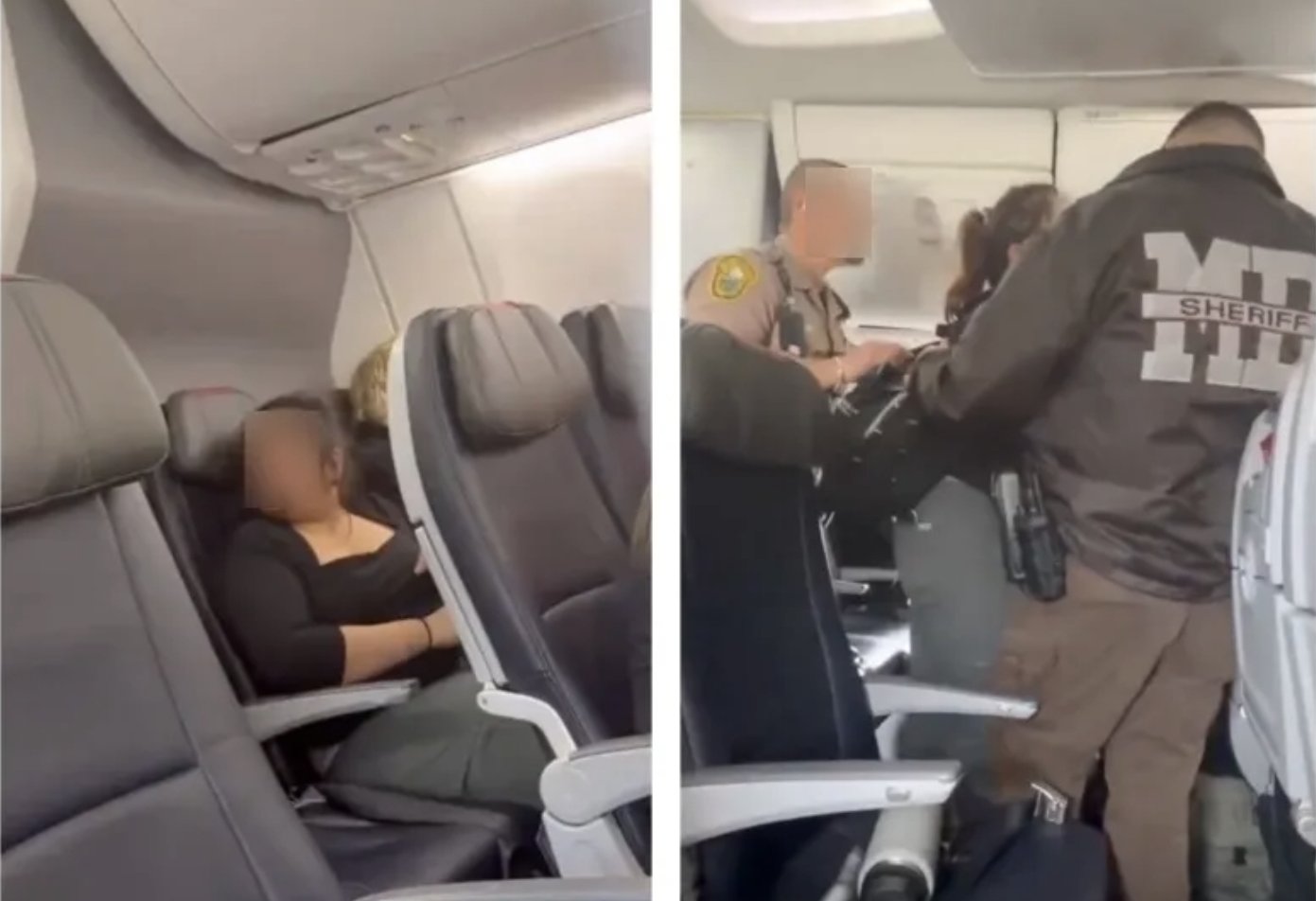 아메리칸 항공 기내에서 헤드폰을 착용하지 않은 채 노래를 듣다가 제지당하자 난동을 부리던 승객. ⓒ뉴시스