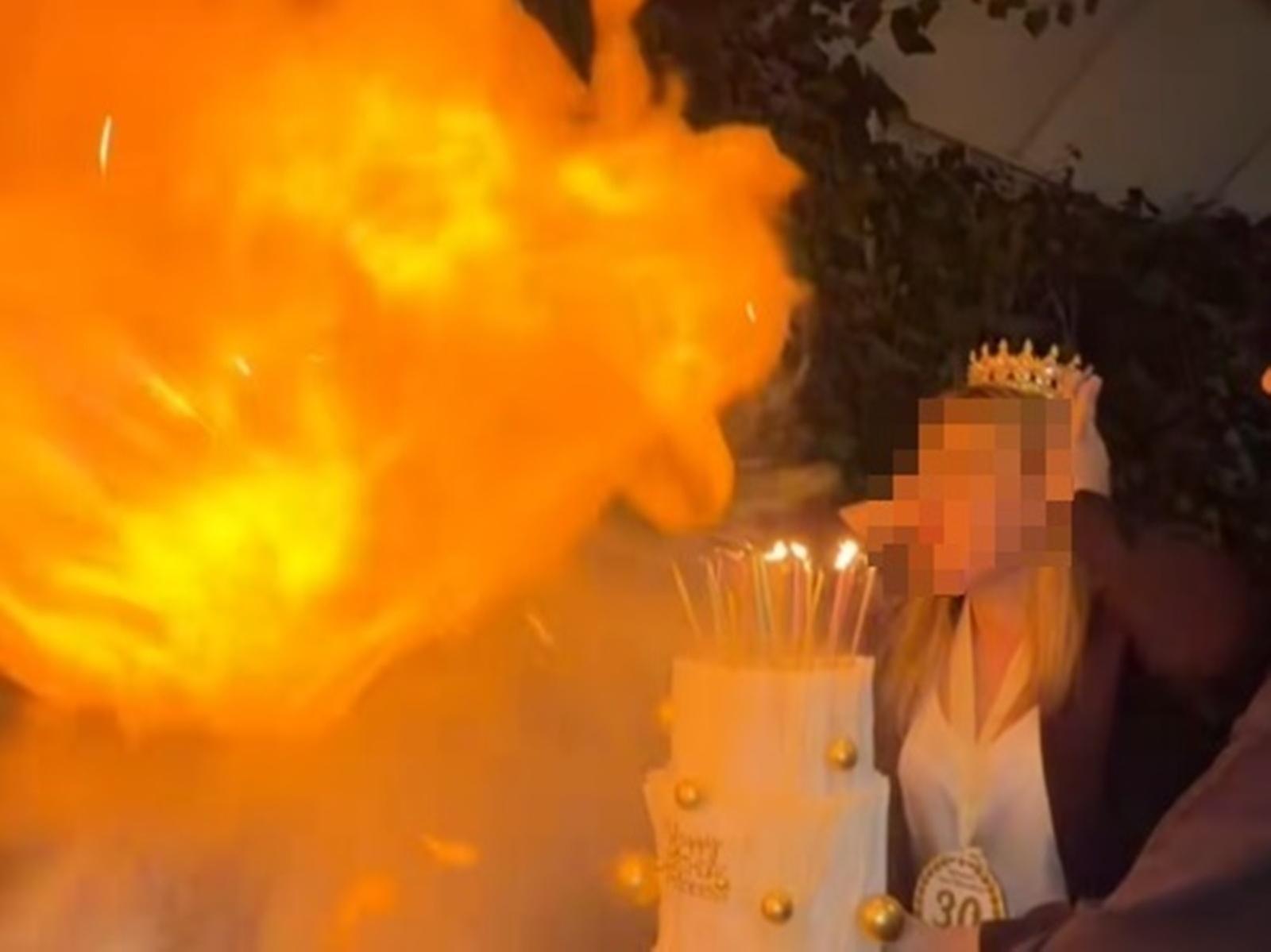 SNS에서 유행 중인 ‘불 뿜기 챌린지’로 인한 화상 사고가 전 세계적으로 발생하고 있다. 고농도 알코올이나 슈가파우더를 이용한 연출은 불길 역류와 분진 폭발을 일으켜 생명을 위협하기 때문에 이를 모방하지 않도록 적극적인 주의와 지도가 필요하다. 사진=틱톡(@katerinapilipenko_zp)