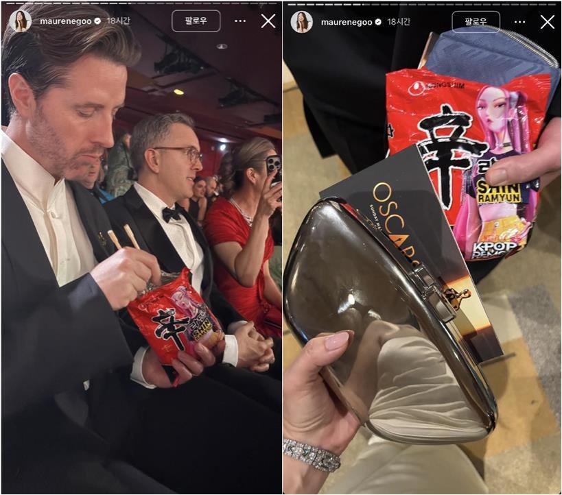 “뽀글이 먹는 케데헌 감독”…신라면, 오스카 시상식 깜짝 등장