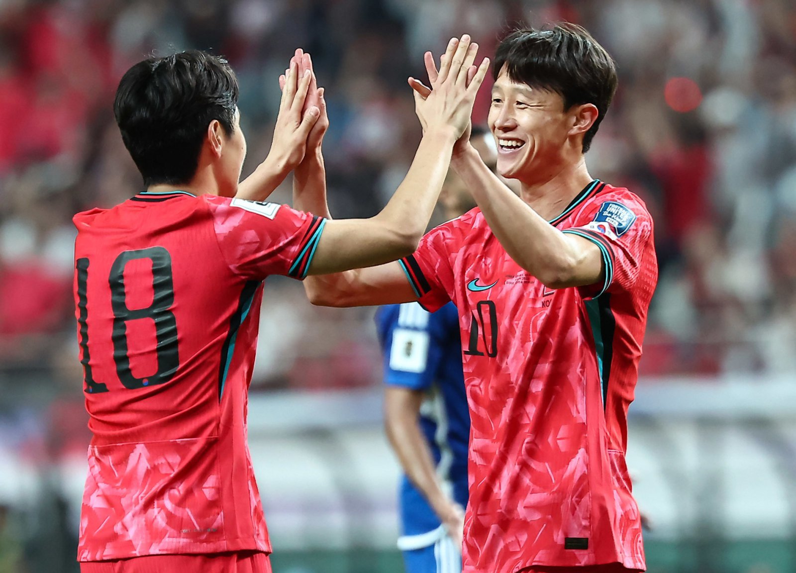 10일 오후 서울 마포구 상암동 서울월드컵경기장에서 열린 2026 국제축구연맹(FIFA) 북중미 월드컵 아시아 3차 예선 B조 10차전 대한민국과 쿠웨이트의 경기, 대한민국 이재성이 골을 넣고 기뻐하고 있다. 2025.6.10 ⓒ 뉴스1