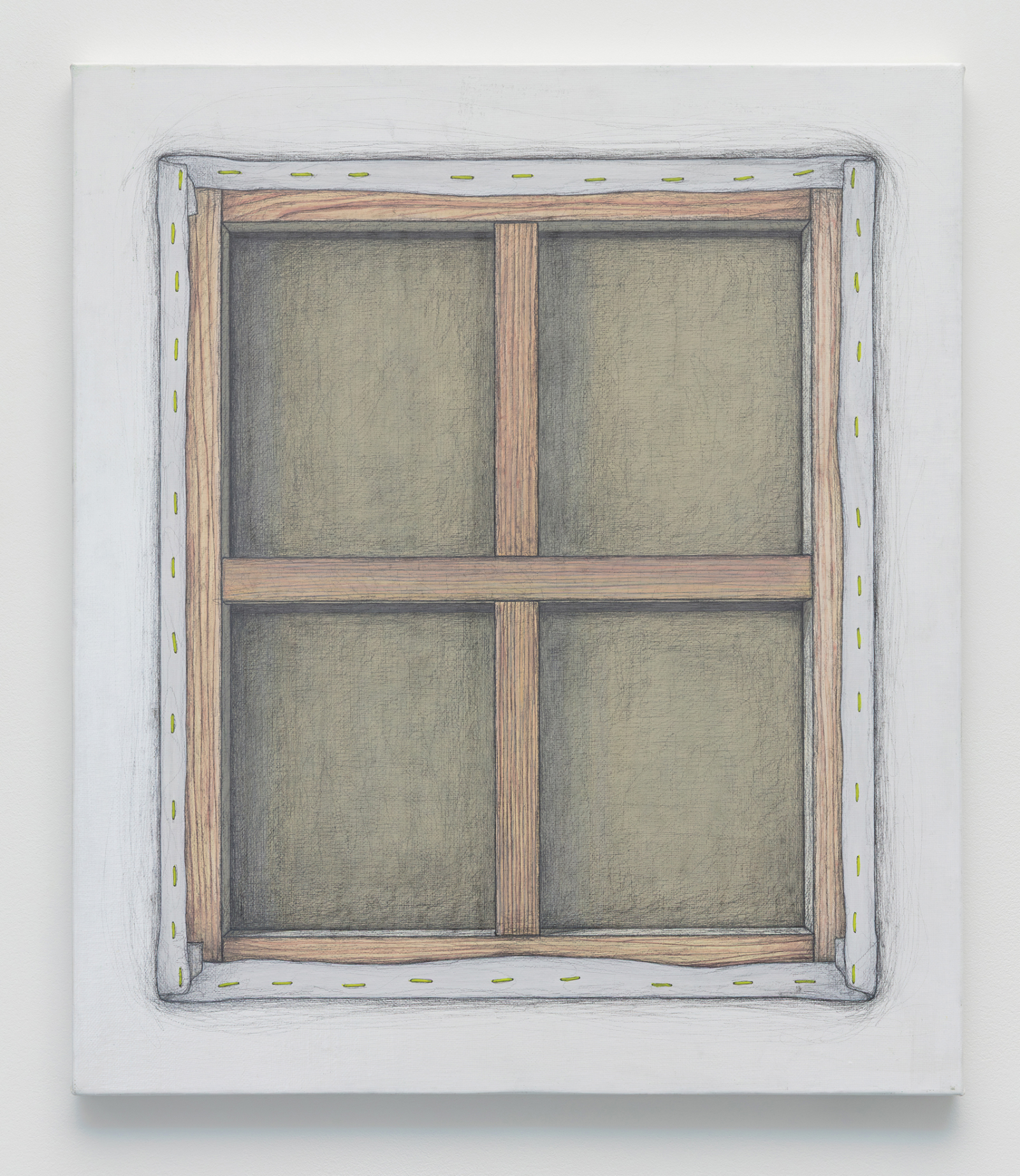 ‘앞을 향해 뒤를 보여주는 캔버스’는 우리가 보고 있는 것이 앞인지, 뒤인지 고찰하게 한다. 심아빈 작가 제공