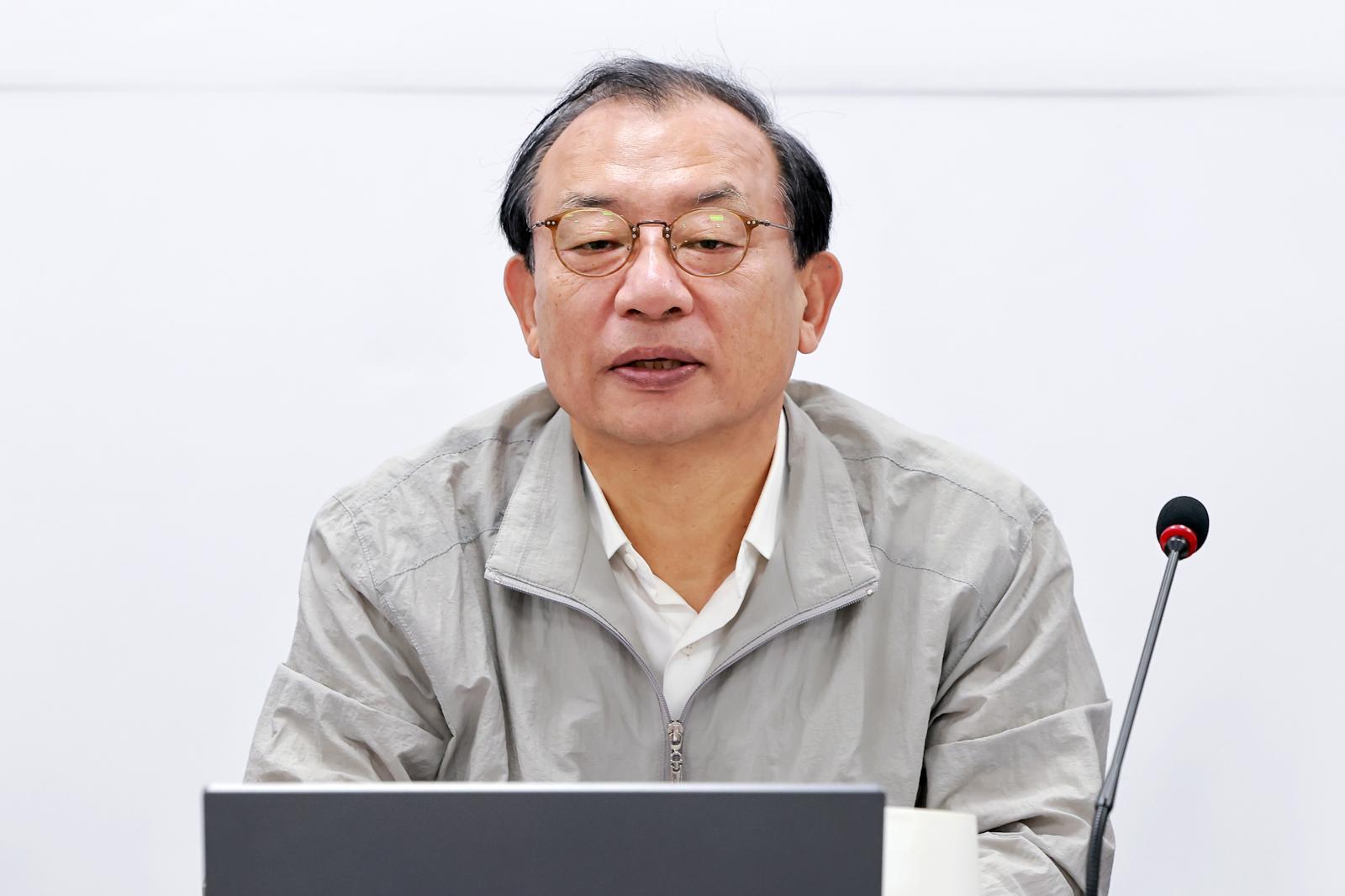 이정현 국민의힘 공천관리위원장이 22일 오후 서울 여의도 중앙당사에서 열린 전국동시지방선거 서울특별시장 후보자 면접에 참석해 인사말을 하고 있다. (공동취재)