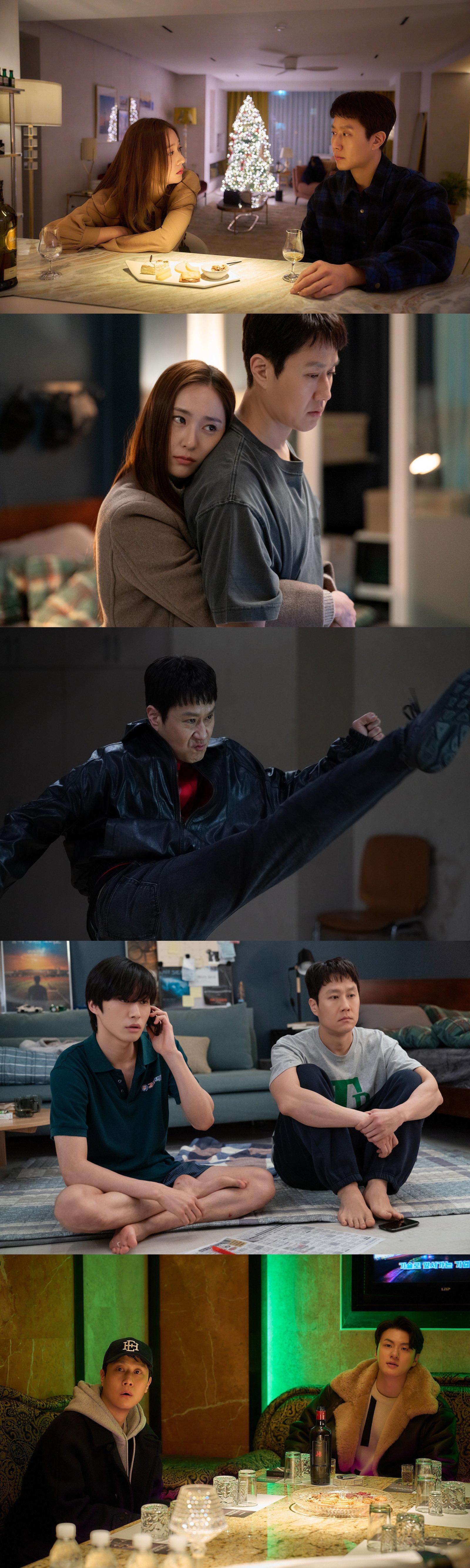 ‘바람’ 후속작 ‘짱구’, 스틸 10종…‘백허그’로 로맨스 도전 정우·정수정