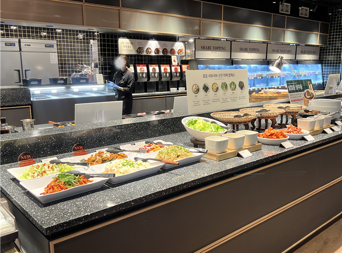 로운샤브샤브 매장 전경.