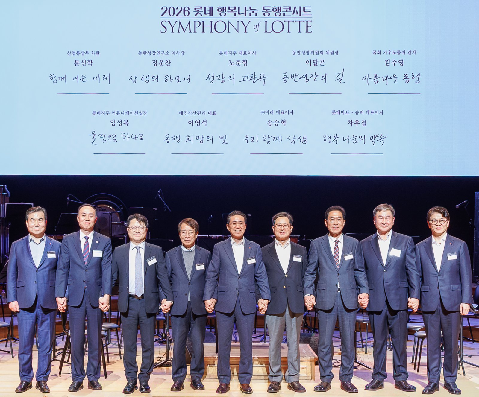 롯데그룹이 파트너사 임직원을 초청해 ‘행복나눔 동행콘서트’를 개최했다. 롯데 제공