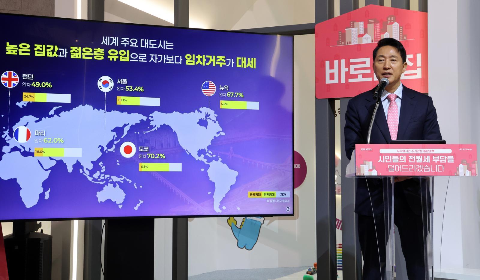 오세훈 “전세물량 3분의1 급감…정부 규제에 주택시장 흔들”
