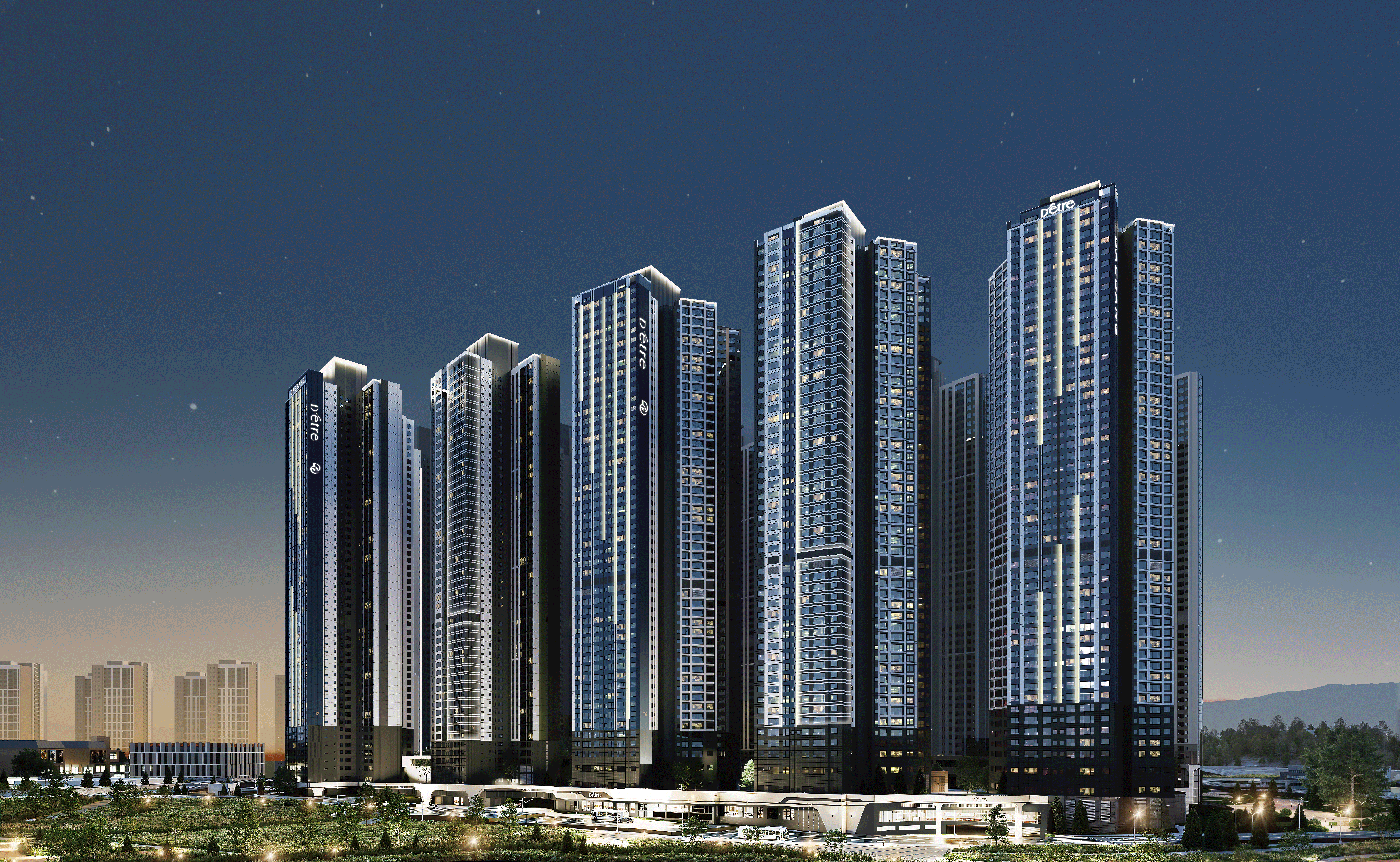 대방건설의 다양한 친환경 에너지 절약 주택 건설 기술이 도입된 ‘옥정중앙역 디에트르’ 투시도. 대방건설 제공